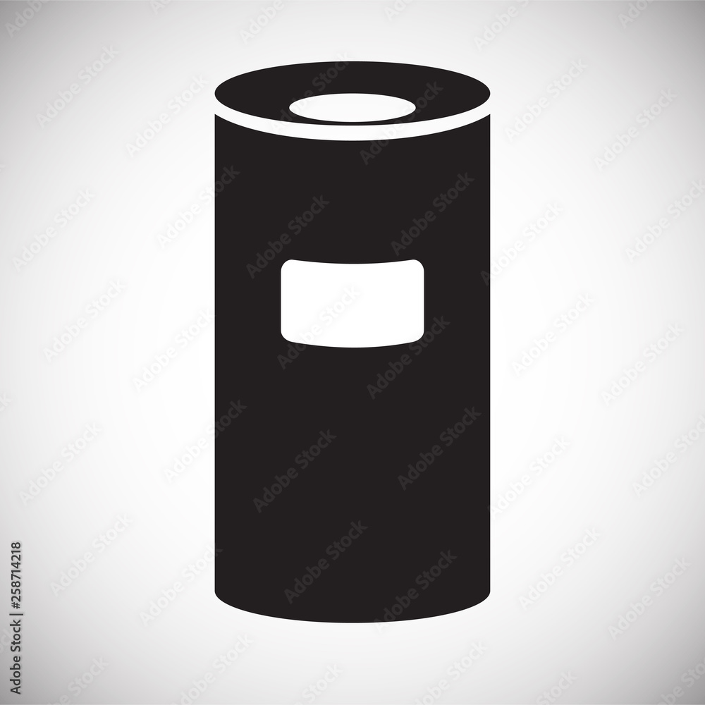 Poster trash bin icon on background for graphic and web design. simple vector sign. internet concept symbol