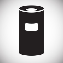 Trash bin icon on background for graphic and web design. Simple vector sign. Internet concept symbol for website button or mobile app.