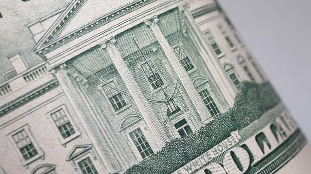 Close up footage of U.S. Dollar