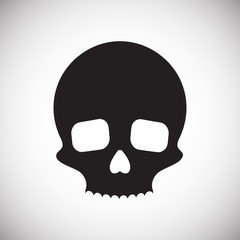 Skull icon on background for graphic and web design. Simple vector sign. Internet concept symbol for website button or mobile app.
