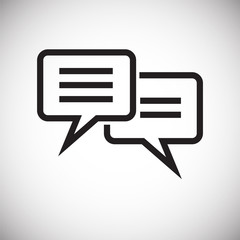 Text bubble icon on background for graphic and web design. Simple vector sign. Internet concept symbol for website button or mobile app.