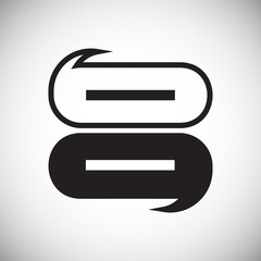 Obraz premium Text bubble icon on background for graphic and web design. Simple vector sign. Internet concept symbol for website button or mobile app.