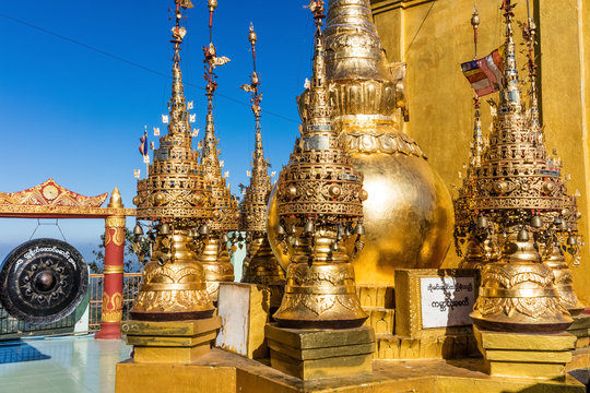architecture details high sacred place of Mount Popa Myanmar (Burma)