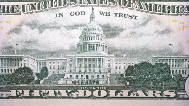 Close up footage of U.S. Dollar