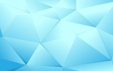 Fototapeta premium Abstract blue polygonal and crystal background