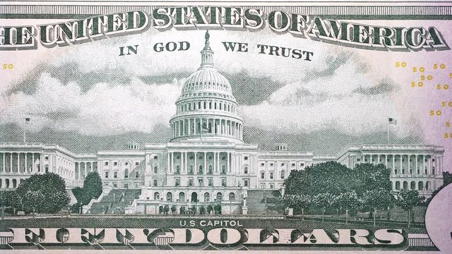 Close up footage of U.S. Dollar