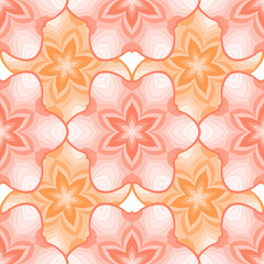 Seamless pattern with mandala for print design. Decorative color art illustration. Geometric abstract ornate. Vintage element. Spring textile texture. Modern blossom background. Graphic decor. Vector