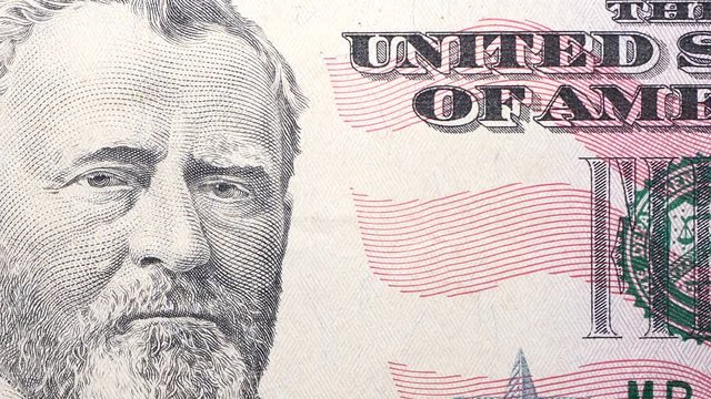 Close up footage of U.S. Dollar