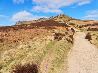 long steep footpath to Higger Tor