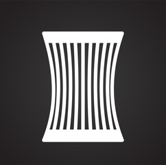 Trash bin icon on background for graphic and web design. Simple vector sign. Internet concept symbol for website button or mobile app.