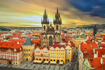 Fototapeta na wymiar Prague Old Town Square Czech Republic