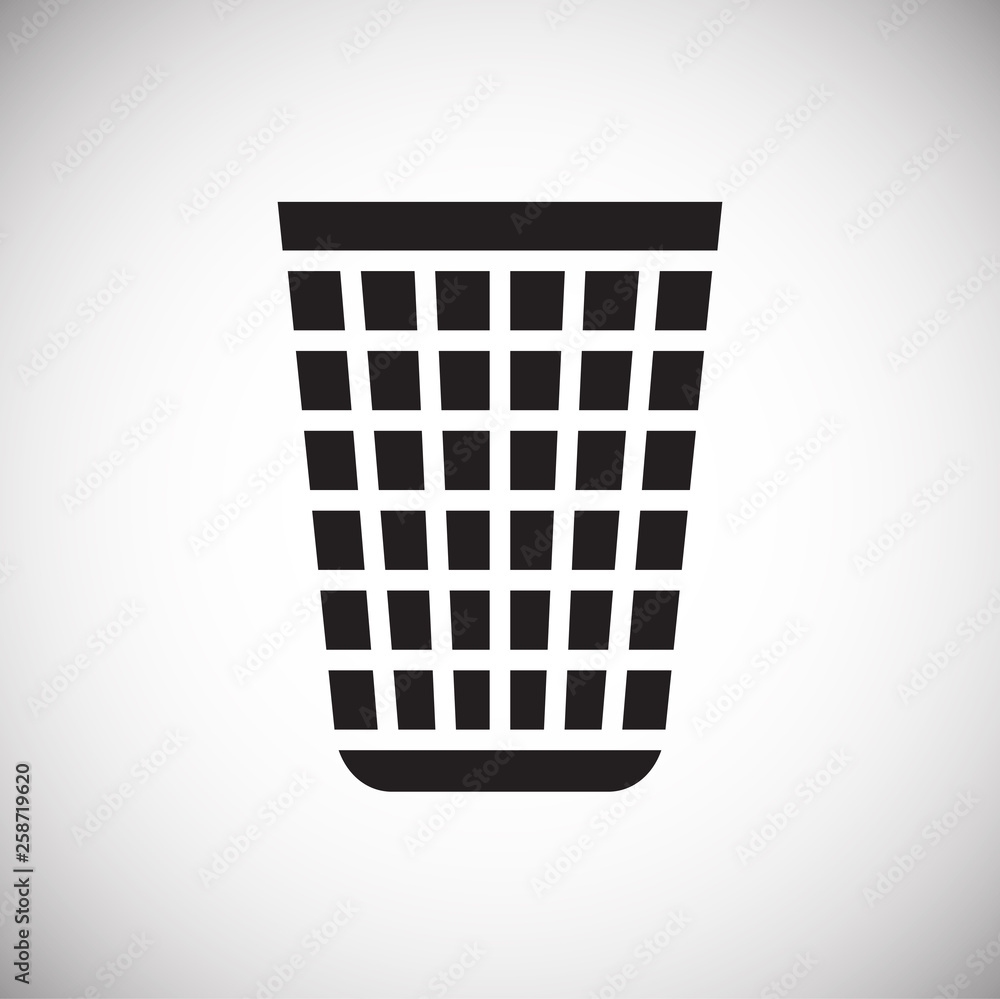 Poster trash bin icon on background for graphic and web design. simple vector sign. internet concept symbol