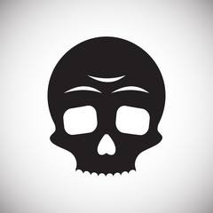 Skull icon on background for graphic and web design. Simple vector sign. Internet concept symbol for website button or mobile app.
