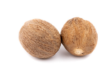 nutmeg on white background