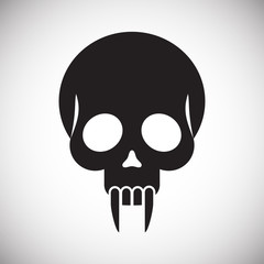 Skull icon on background for graphic and web design. Simple vector sign. Internet concept symbol for website button or mobile app.
