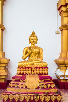 Buddha gold in Temple, Vientiane, Lao PDR