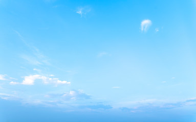 Naklejka na ściany i meble beautiful blue sky with white clouds background, Nature background