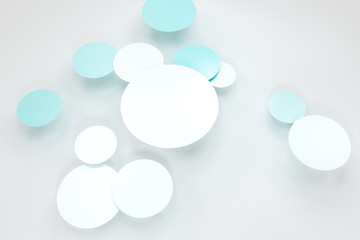 3d rendering, circle frame card template