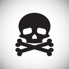Skull icon on background for graphic and web design. Simple vector sign. Internet concept symbol for website button or mobile app.