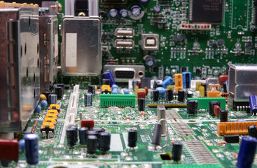 board with electronic components