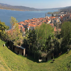  Città di Arona sul lago Maggiore in italia, Arona village in Italy on maggiore lake