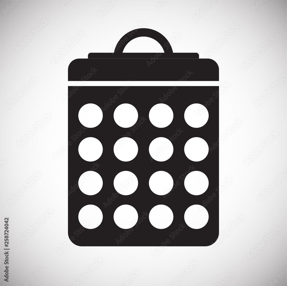 Poster trash bin icon on background for graphic and web design. simple vector sign. internet concept symbol