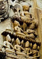 Aspara Dancer stone carving ancient bas