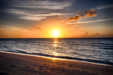 sunset on the beach