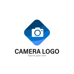 Camera logo template design. Camera logo with modern frame vector design