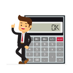 Businessman with calculator. Finances