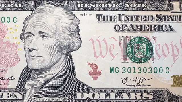 Close up footage of U.S. Dollar