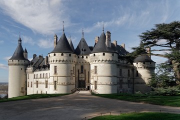 Fototapeta na wymiar View of the Chaumont castle in France