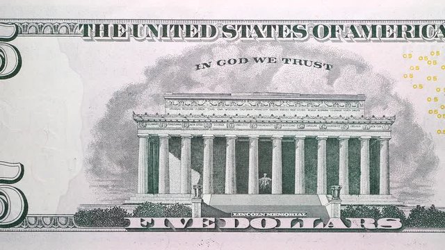 Close up footage of U.S. Dollar