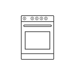 Kitchen, stove icon. Vector illustration, flat design.