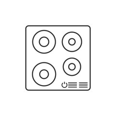 Electronic hob icon. Vector illustration, flat design.