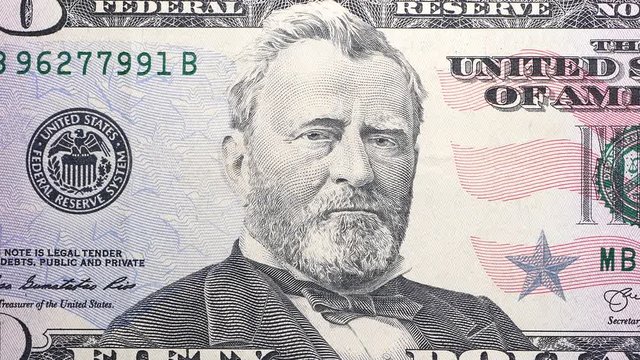 Close up footage of U.S. Dollar