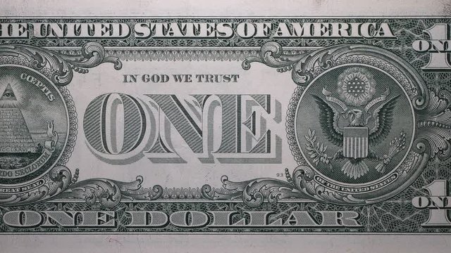Close up footage of U.S. Dollar