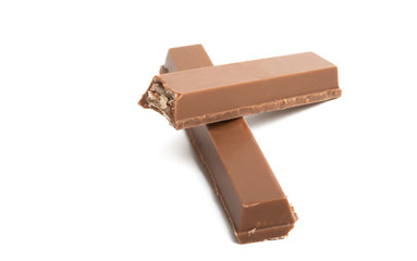 waffle in chocolate isolated