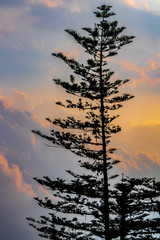 Colorful Clouds and sky Behind the Mountain