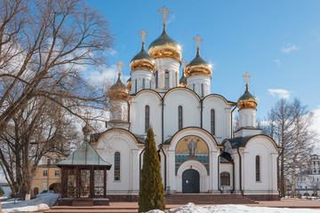 Fototapeta na wymiar Cathedral Of St. Nicholas in Nikolsky monastery, Pereslavl-Zalessky, Yaroslavl region, Russia