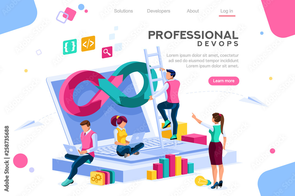 Wall mural programmer, user administrator, professional engine. software support to build banner infographic. a