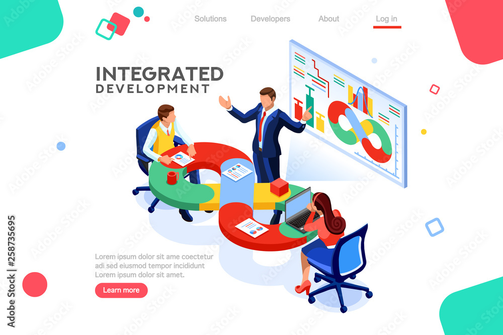 Wall mural programmer, user administrator, professional engine. software support to build banner infographic. a