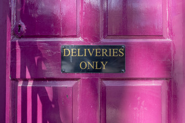 Deliveies only sign