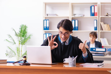 Two lawyers working in the office