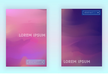 Abstract  cloudy vector  background cover set