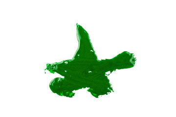 green paint on white background