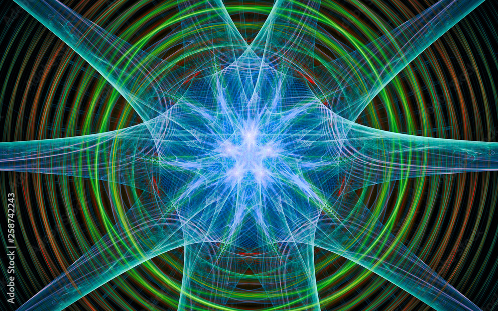 Fototapete digital generated image in the form of abstract geometric shapes of various shades and colors for use in web design and computer graphics