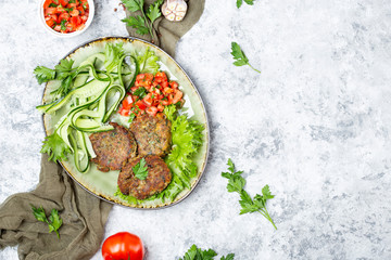 vegan cutlets from mung beans and sweet potato