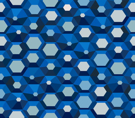 Retro wallpaper - Vintage blue vector pattern