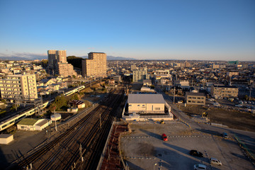 津市の市街地の風景